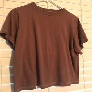 Urban Renewal Mauve Cropped T-shirt